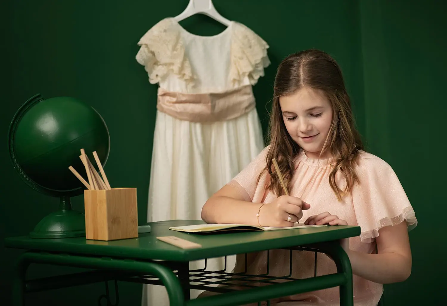 Escribiendo pupitre comunion Canicio Jumilla