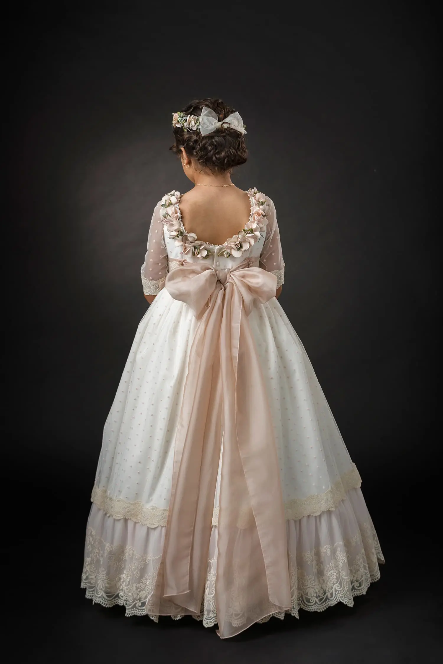 Espalda vestido comunion Canicio Jumilla