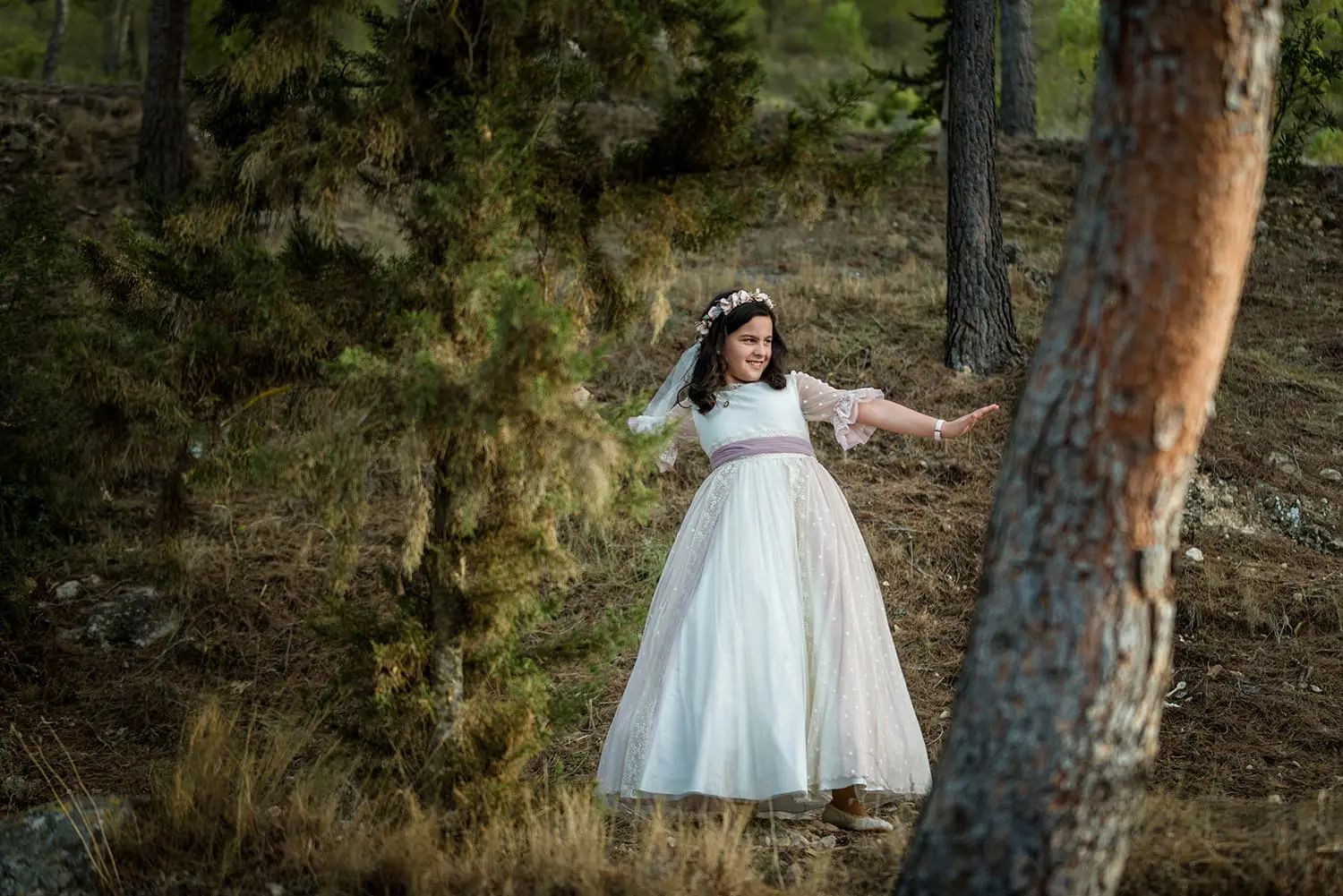 Nina comunion bosque Canicio Jumilla