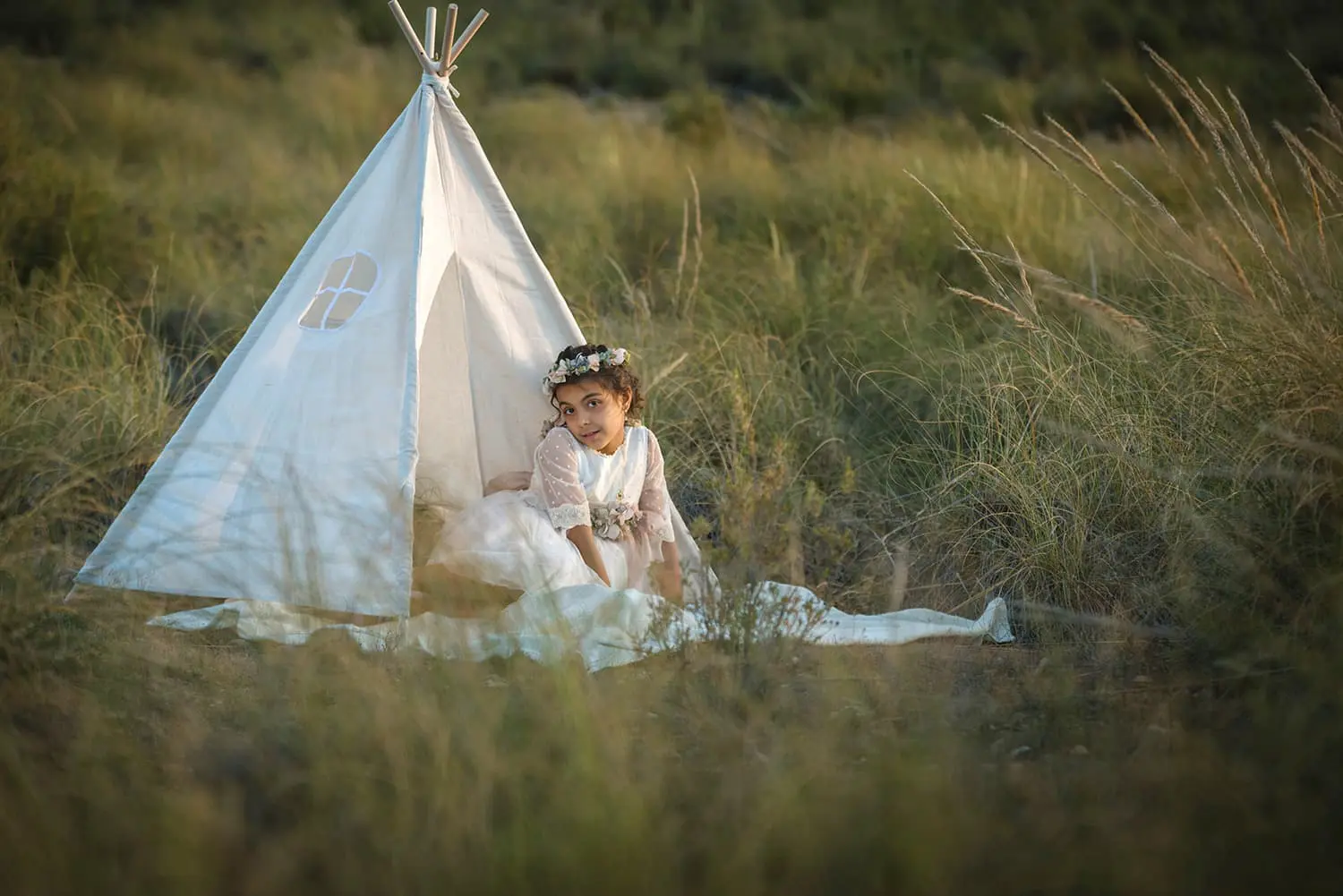 Nina tienda campana infantil comunion Canicio Jumilla