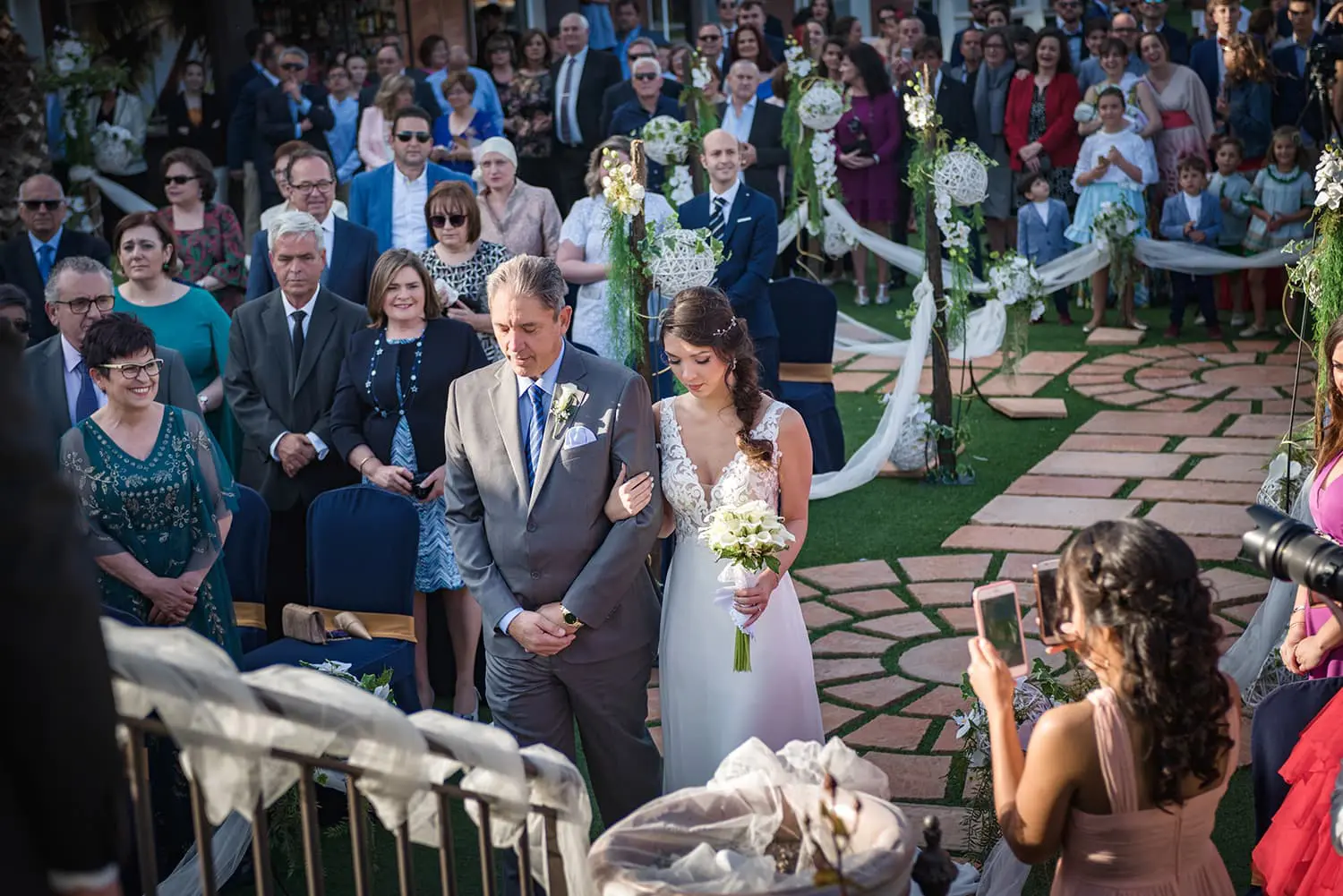 entrada novia annery ceremonio canicio fotografia