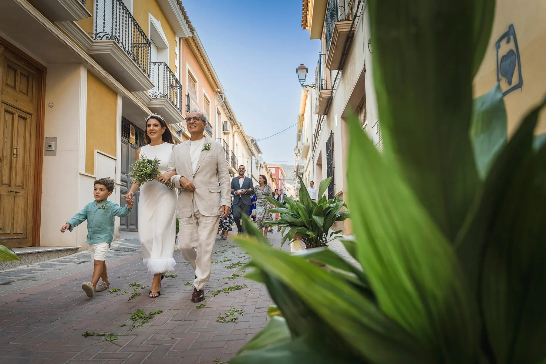 novia camino de la iglesia en murcia